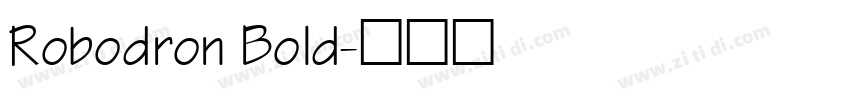 Robodron Bold字体转换
